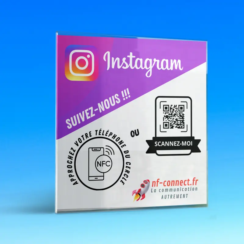 Plaque en verre Comptoir Instagram