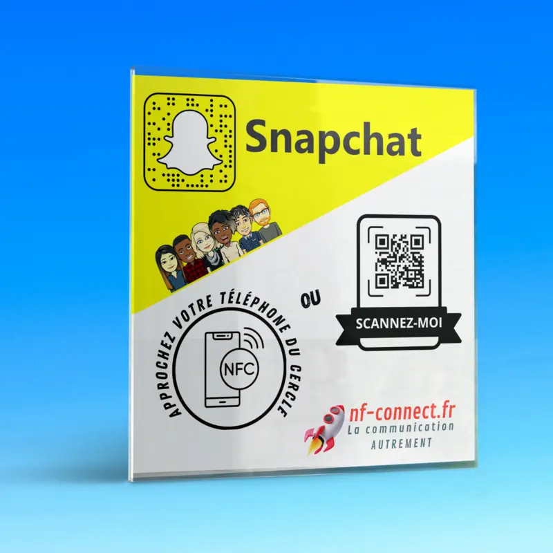 Plaque en verre Comptoir Snapchat