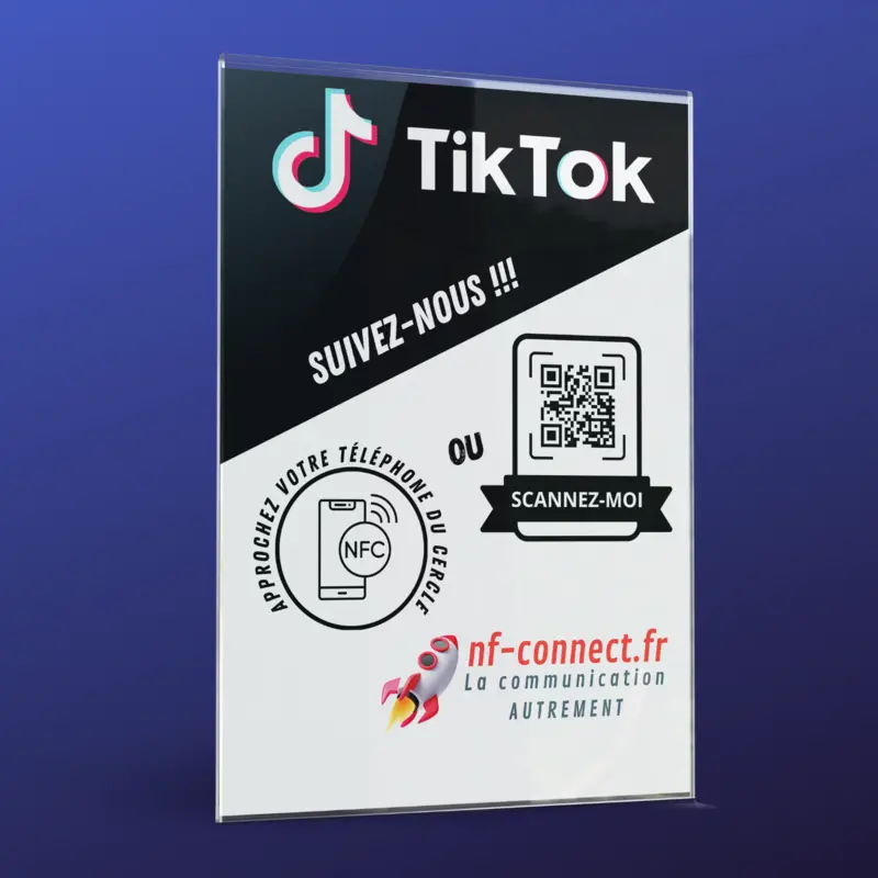 Plaque en verre guichet TikTok