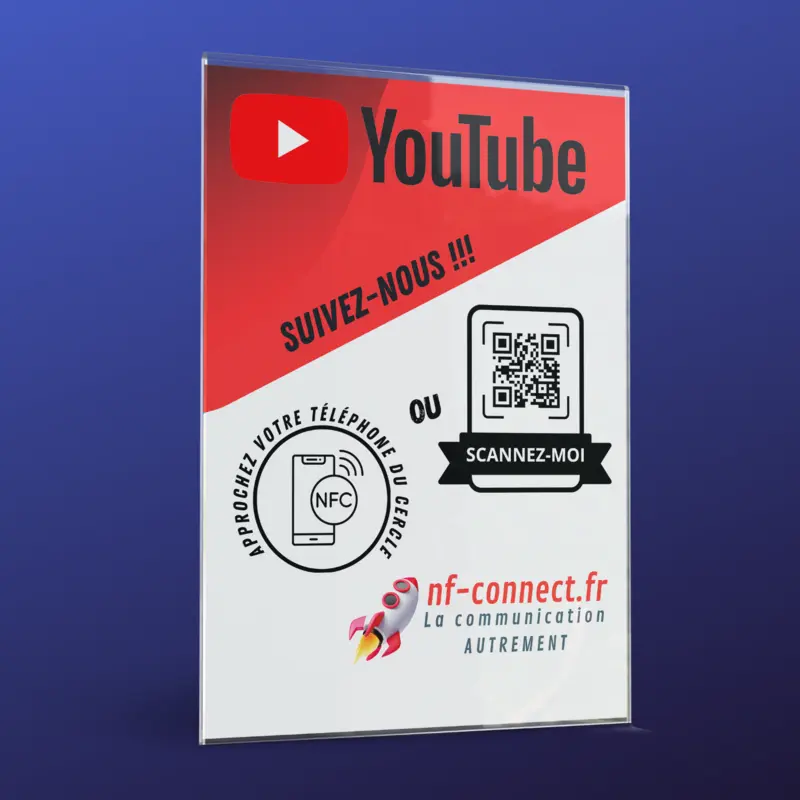Plaque en verre Guichet Youtube