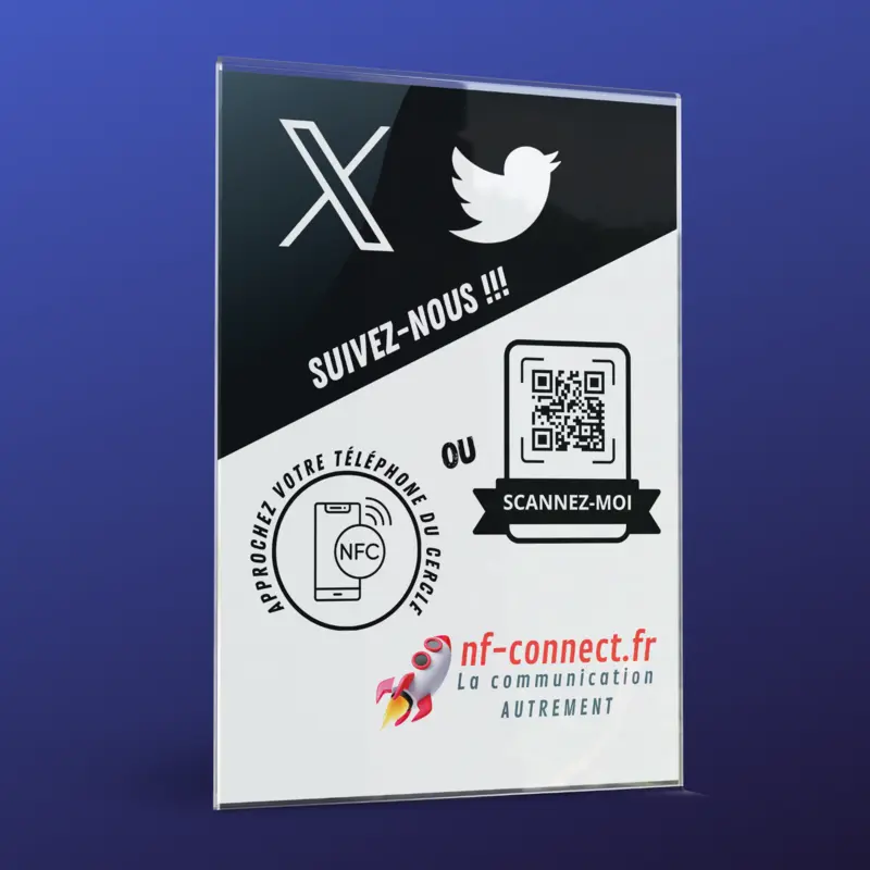 Plaque en verre Guichet X - twitter