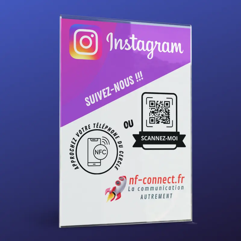 Plaque en verre Guichet Instagram